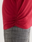 Ella J Drapey Tee, Red product photo View 04 S