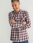 Chisel Long Sleeve Shirt Flannel, Dark Red product photo