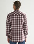 Chisel Long Sleeve Shirt Flannel, Dark Red product photo View 02 S