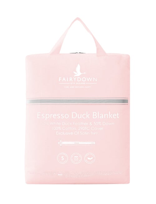 Fairydown Espresso Feather & Down Blanket, Dusky Pink product photo View 02 L