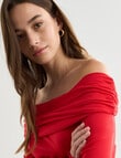 Mineral Hermia Draped Stretch Top, Salsa product photo