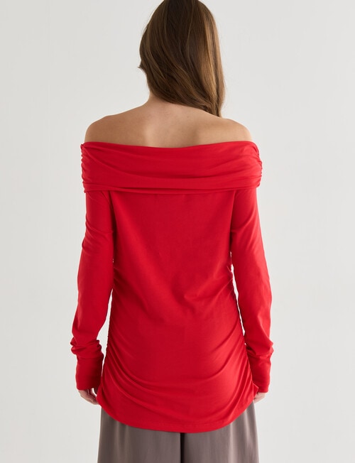 Mineral Hermia Draped Stretch Top, Salsa product photo View 02 L