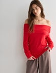 Mineral Hermia Draped Stretch Top, Salsa product photo View 05 S