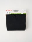 Superfit Merino Bamboo Short Sleeve V Neck Tee, Black product photo View 05 S