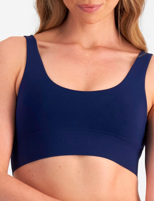Bonds Bases Crop Bra, In The Navy, 8-22 product photo
