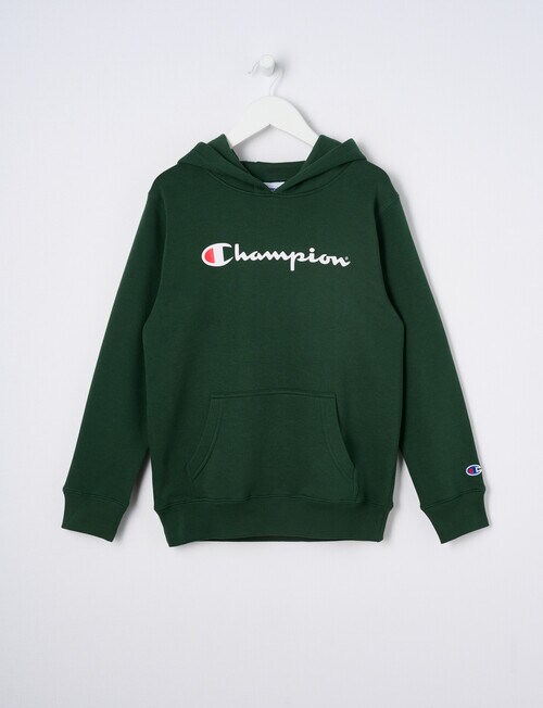 Champion Script Hoodie, Dark Green