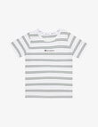 Champion Stripe Short Sleeve Tee, White product photo