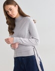Mineral Edgar Layered Wrap Cardigan, Silver product photo