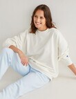 Champion Script Oversized Tonal Crew Top, Pearl product photo View 07 S