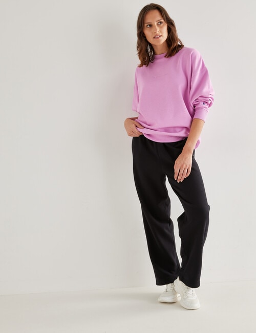 Champion Script Oversized Tonal Crew Top, Carnation Pink product photo View 03 L