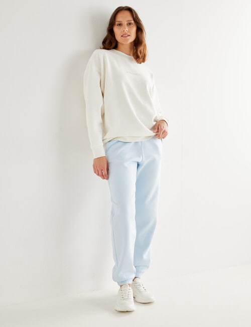 Champion Script Oversized Tonal Crew Top, Pearl product photo View 03 L