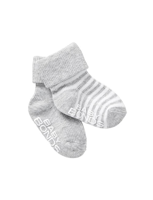 Bonds Classics Cuff Socks, 2-Pack, New Grey Marle product photo