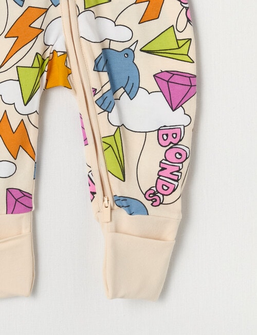 Bonds Zippy Wondersuit, Paper Sky product photo View 04 L