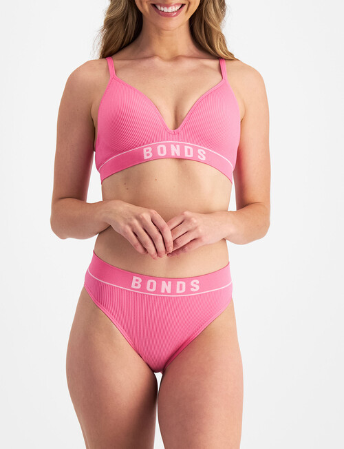 Bonds Retro Rib Wire Free Bra, Pink Kiss, 8-20 product photo View 04 L