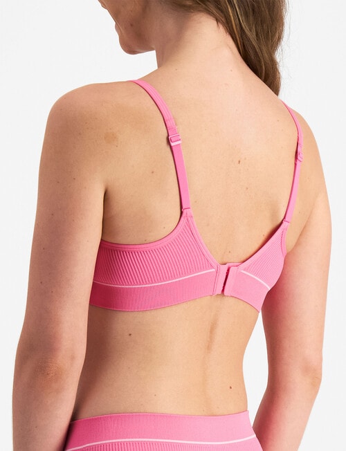 Bonds Retro Rib Wire Free Bra, Pink Kiss, 8-20 product photo View 03 L