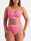 Bonds Retro Rib Deep V Crop, Pink Kiss, 8-18 product photo View 04 S