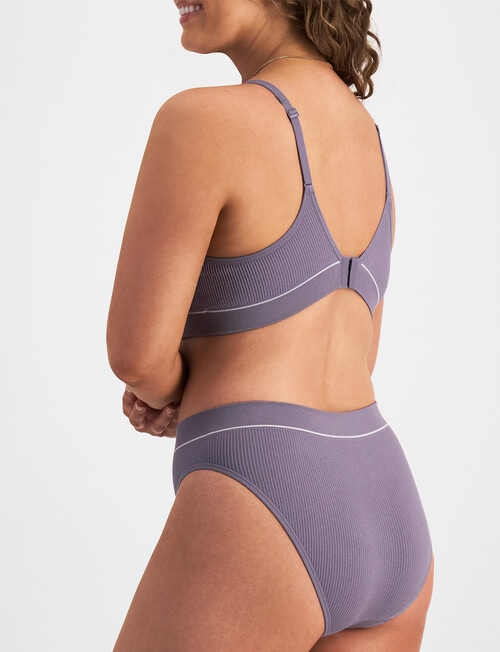 Bonds Retro Rib Hi Bikini Brief, Dove Slate, 8-18 product photo View 03 L