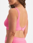 Bonds Retro Rib Deep V Crop, Pink Kiss, 8-18 product photo View 03 S