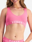 Bonds Retro Rib Deep V Crop, Pink Kiss, 8-18 product photo View 05 S