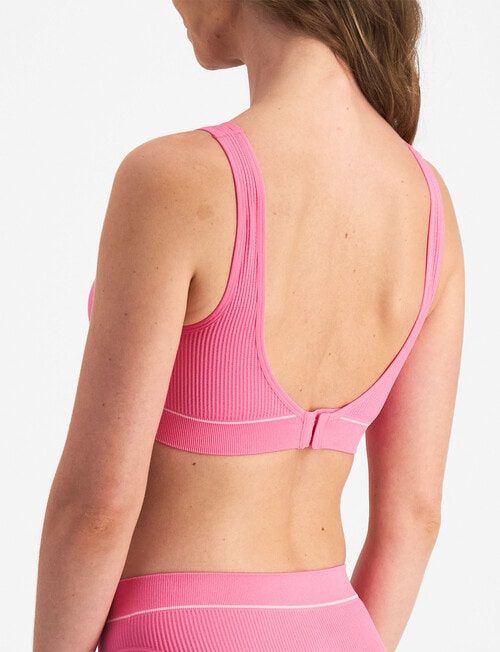 Bonds Retro Rib Deep V Crop, Pink Kiss, 8-18 product photo View 07 L