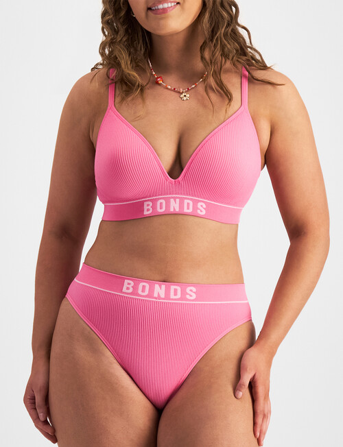 Bonds Retro Rib Hi Bikini Brief, Pink Kiss, 8-20 product photo