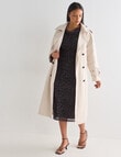 Whistle Animal Print Long Sleeve Mesh Midi Dress, Black product photo View 03 S