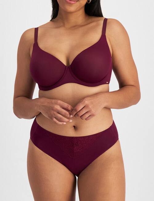 Jockey Woman NRU Cotton Hi Cut Brief, Plum Liqueur product photo