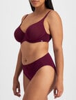Jockey Woman NRU Cotton Hi Cut Brief, Plum Liqueur product photo View 02 S