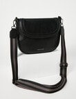 Pronta Moda Rounded Crossbody Bag, Black product photo