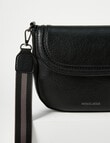 Pronta Moda Rounded Crossbody Bag, Black product photo View 03 S