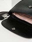 Pronta Moda Rounded Crossbody Bag, Black product photo View 05 S