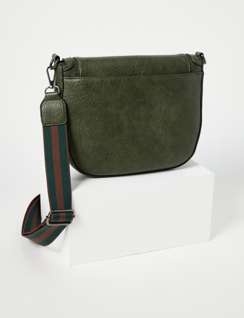 Pronta Moda Rounded Crossbody Bag, Olive product photo View 02 L