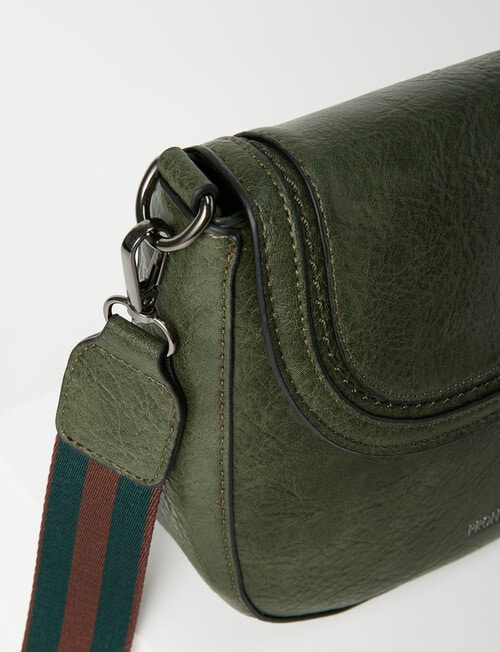 Pronta Moda Rounded Crossbody Bag, Olive product photo View 04 L