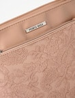 Pronta Moda Lace Embossed Crossbody Bag, Champagne product photo View 05 S