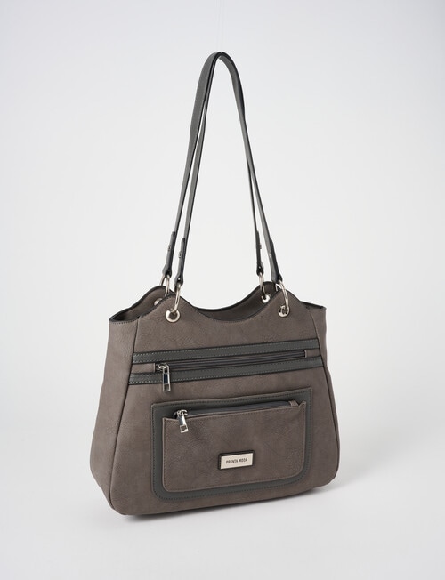 Pronta Moda Wave Tote Bag, Grey product photo