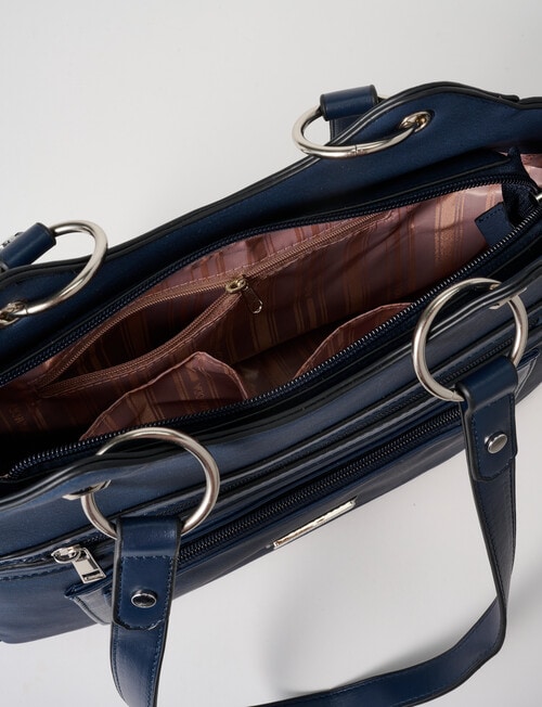 Pronta Moda Wave Tote Bag, Calypso Blue product photo View 06 L