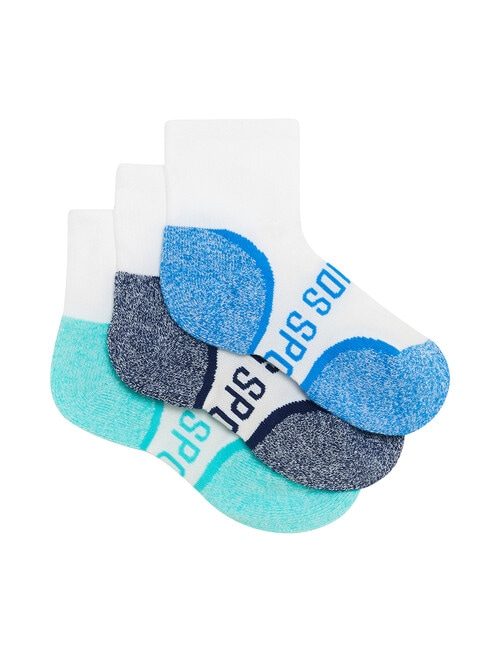 Bonds Ultimate Comfort Quarter Crew Sock, 3-Pack, White?, 2-10+ product photo