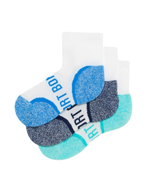 Bonds Ultimate Comfort Quarter Crew Sock, 3-Pack, White?, 2-10+ product photo View 02 L