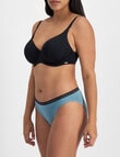 Jockey Woman Cotton Bikini Brief, 3-Pack, Meni, Strip & Teal product photo View 02 S