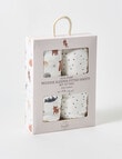 Little Bundle Bedside Sleeper Fitted Sheets, 2-Pack, Puppies product photo View 03 S