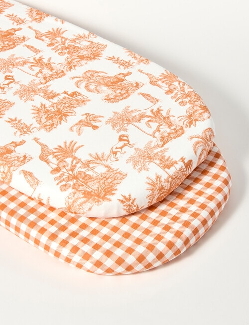 Little Bundle Bedside Sleeper Fitted Sheets, 2-Pack, Safari product photo