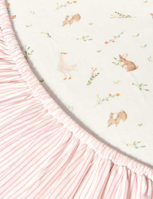 Little Bundle Cot Fitted Sheets, 2-Pack, Meadow product photo View 02 L