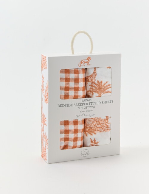 Little Bundle Cot Fitted Sheets, 2-Pack, Safari product photo View 03 L