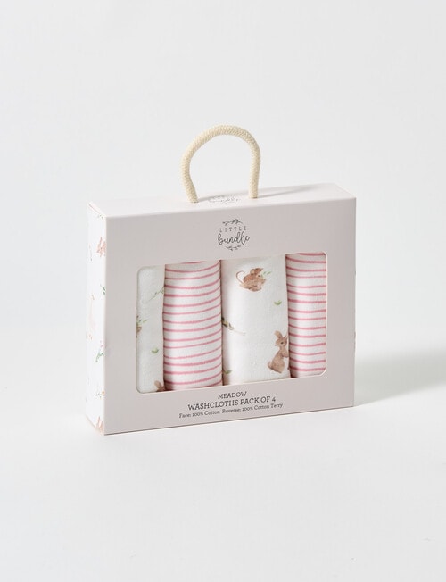 Little Bundle Face Washers, 4-Pack, Meadow product photo View 03 L