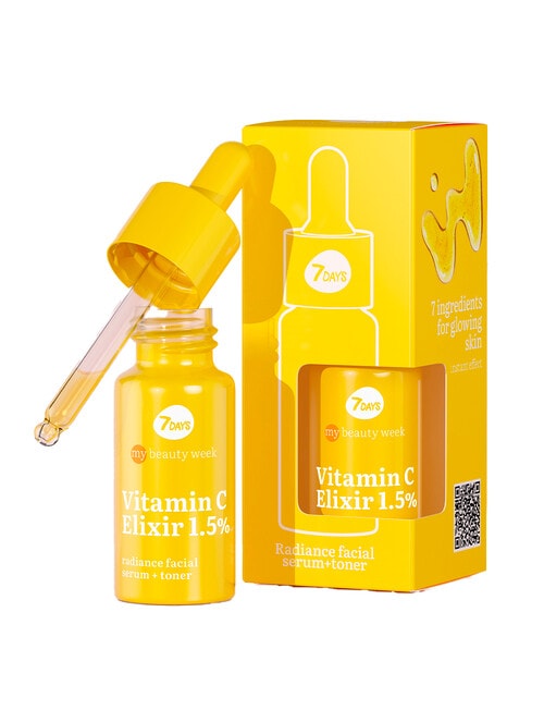 7Days Vitamin C Elixir 1.5% Radiance Facial Serum + Toner, 20ml product photo