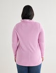 Studio Curve Supersoft Chevron Top, Peony Pink product photo View 02 S