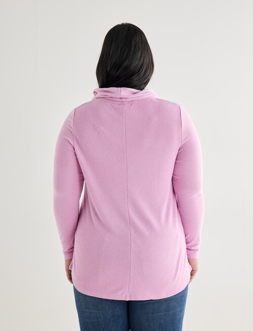 Studio Curve Supersoft Chevron Top, Peony Pink product photo View 02 L