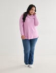 Studio Curve Supersoft Chevron Top, Peony Pink product photo View 03 S
