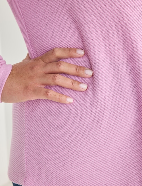 Studio Curve Supersoft Chevron Top, Peony Pink product photo View 05 L