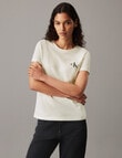 Calvin Klein Monologo Slim Tee, 2-Pack , Black and Ivory product photo